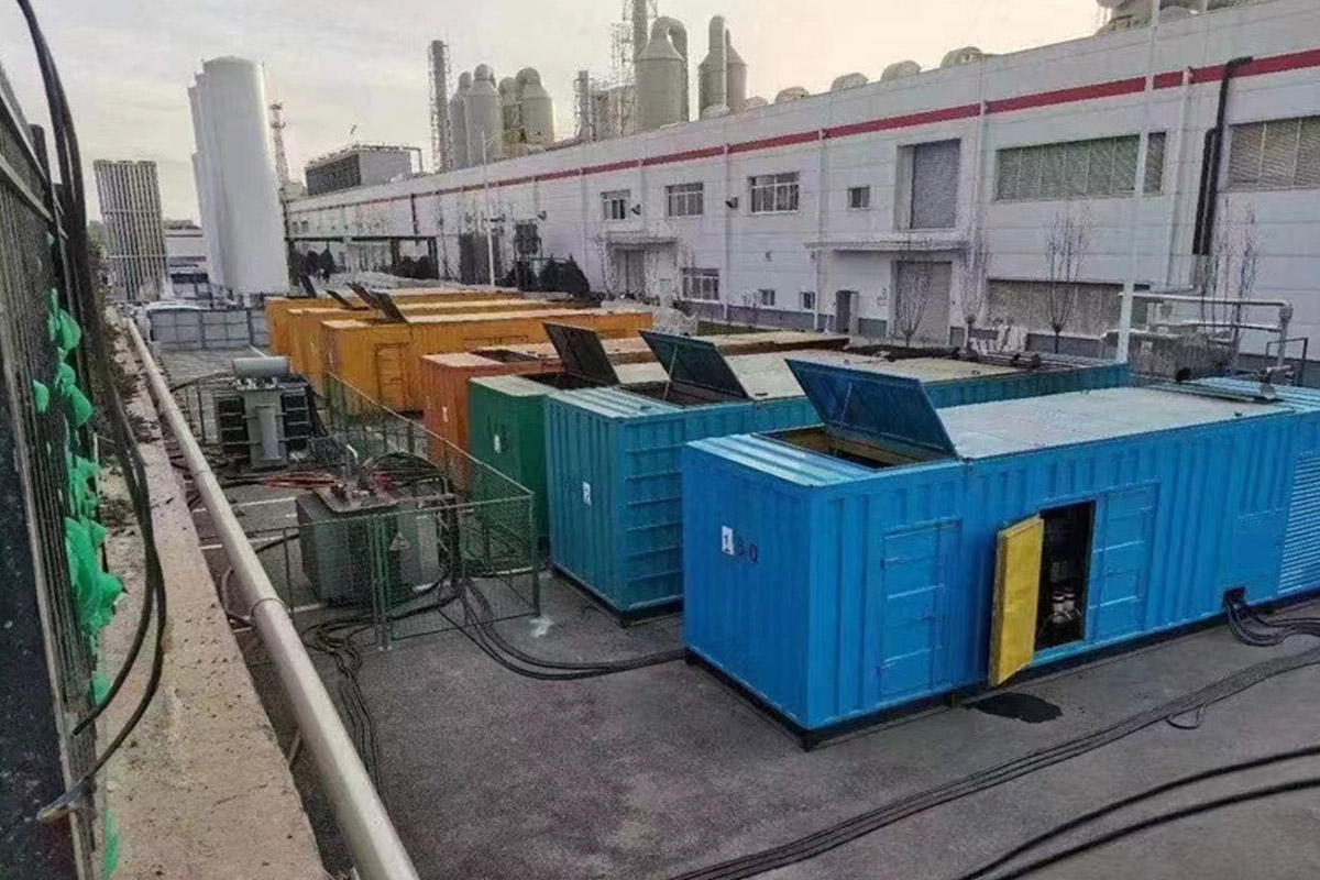 滨海发电机租赁施工现场